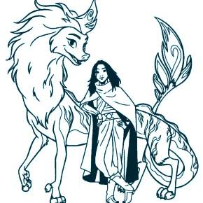 Раскраска Райя и последний дракон