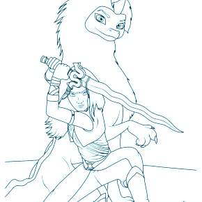 Раскраска Райя и последний дракон