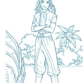 Раскраска Райя и последний дракон