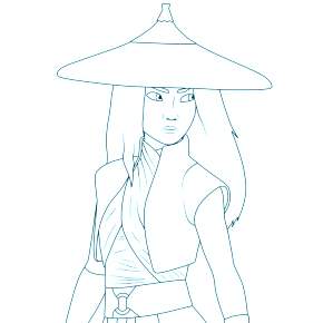 Раскраска Райя и последний дракон