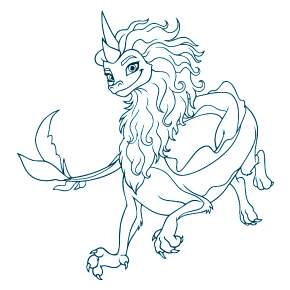 Раскраска Райя и последний дракон