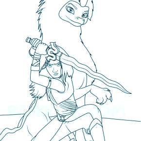 Раскраска Райя и последний дракон