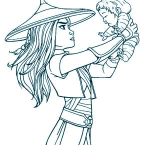 Раскраска Райя и последний дракон