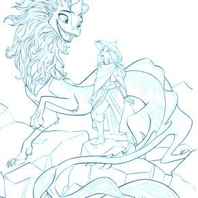 Раскраска Райя и последний дракон