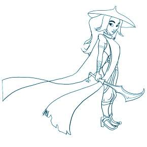 Раскраска Райя и последний дракон