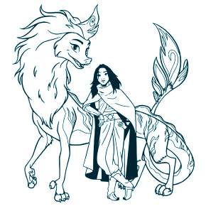 Раскраска Райя и последний дракон