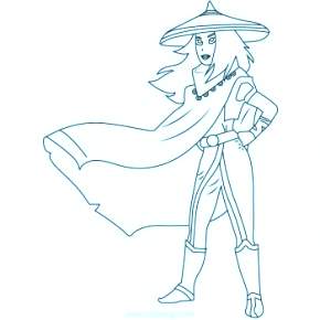 Раскраска Райя и последний дракон