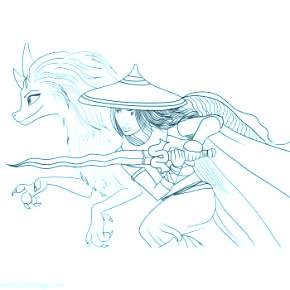 Раскраска Райя и последний дракон