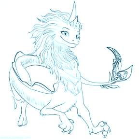 Раскраска Райя и последний дракон