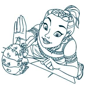 Раскраска Райя и последний дракон