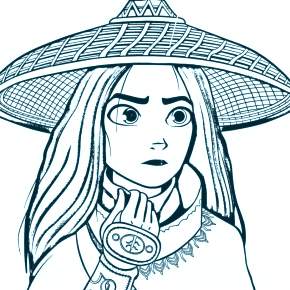 Раскраска Райя и последний дракон