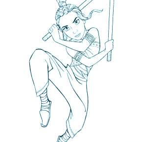 Раскраска Райя и последний дракон