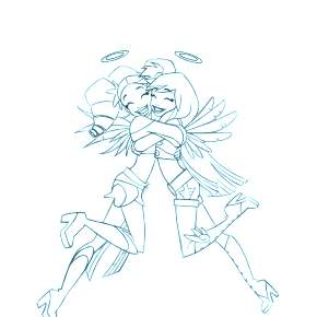 Раскраска Друзья ангелов