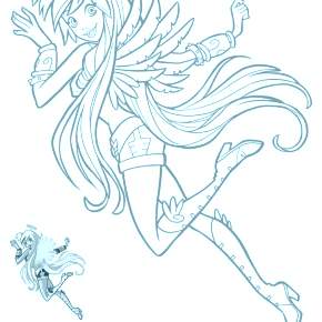 Раскраска Друзья ангелов