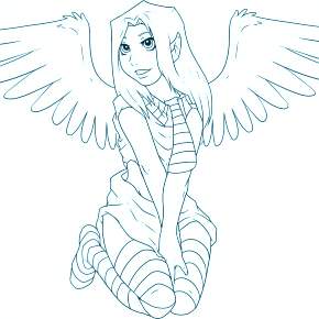 Раскраска Друзья ангелов