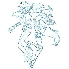 Раскраска Друзья ангелов