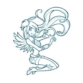 Раскраска Друзья ангелов