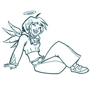 Раскраска Друзья ангелов