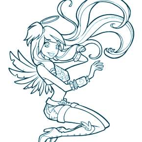 Раскраска Друзья ангелов