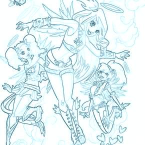 Раскраска Друзья ангелов