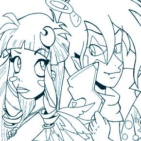 Раскраска Друзья ангелов