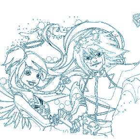 Раскраска Друзья ангелов