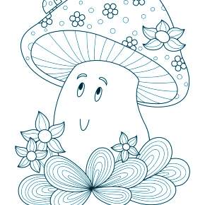 Раскраска Мухомор