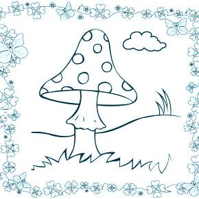 Раскраска Мухомор