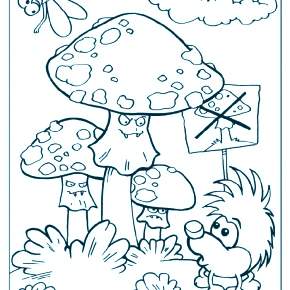 Раскраска Мухомор