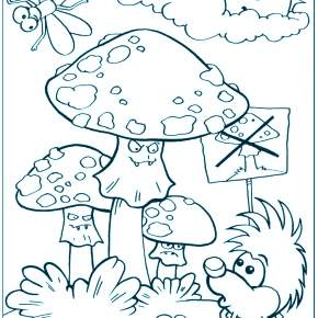 Раскраска Мухомор