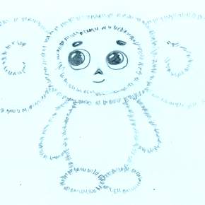 Раскраска Чебурашка