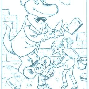 Раскраска Чебурашка