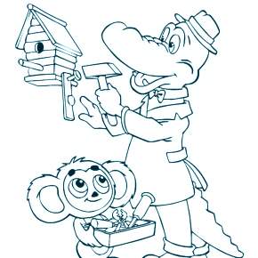 Раскраска Чебурашка