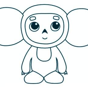 Раскраска Чебурашка