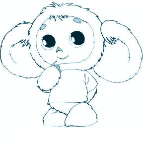 Раскраска Чебурашка