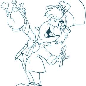 Раскраска Алиса в стране чудес