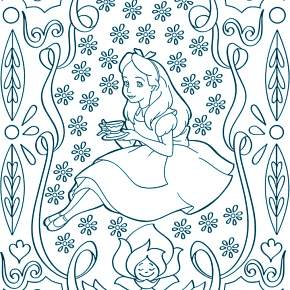 Раскраска Алиса в стране чудес