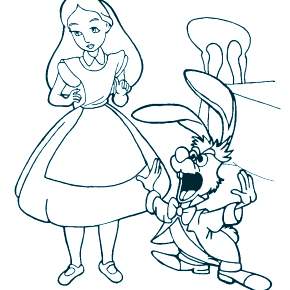 Раскраска Алиса в стране чудес