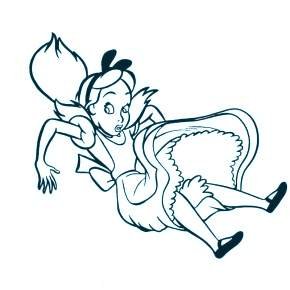 Раскраска Алиса в стране чудес