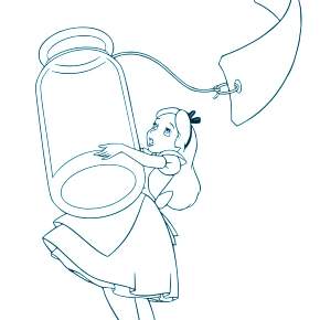 Раскраска Алиса в стране чудес