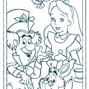 Раскраска Алиса в стране чудес