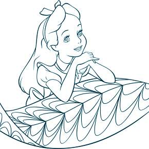 Раскраска Алиса в стране чудес