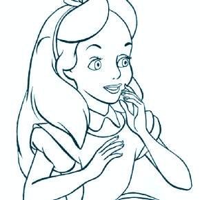 Раскраска Алиса в стране чудес