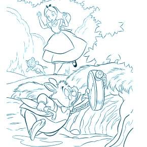 Раскраска Алиса в стране чудес