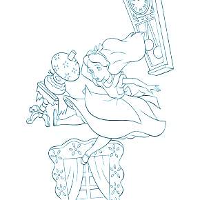 Раскраска Алиса в стране чудес