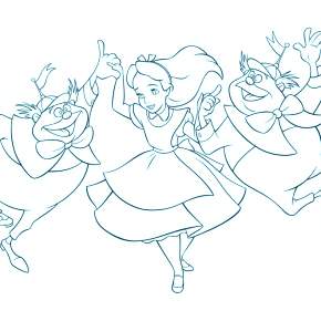 Раскраска Алиса в стране чудес