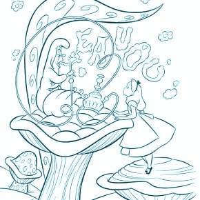 Раскраска Алиса в стране чудес