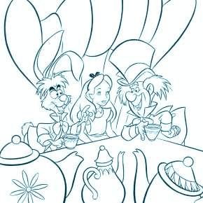 Раскраска Алиса в стране чудес