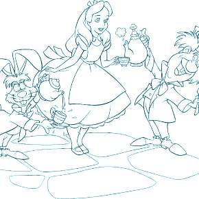 Раскраска Алиса в стране чудес