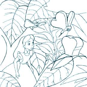 Раскраска Алиса в стране чудес